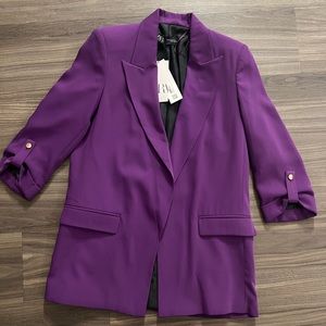Zara Purple Blazer Jacket
